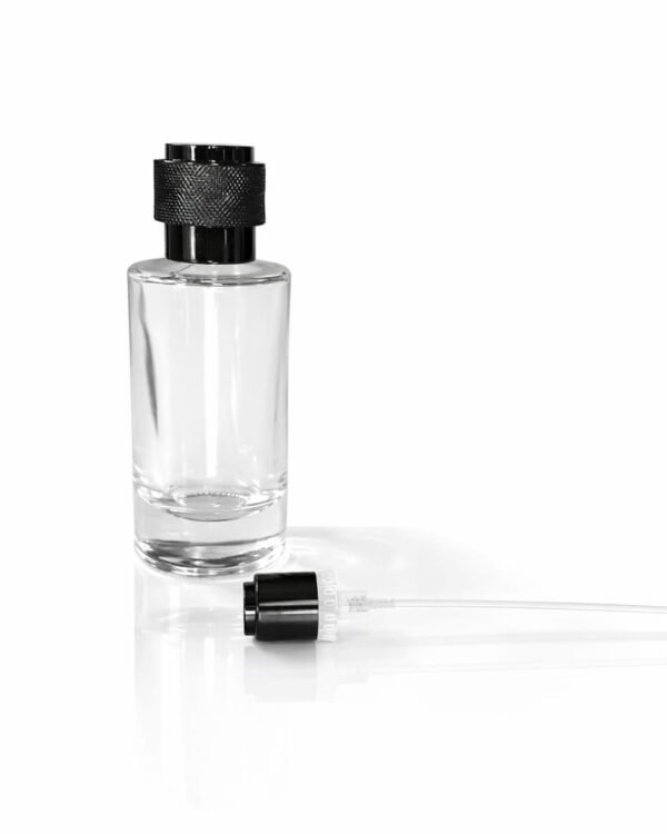 50 ML CYRILL GLASS BOTTLE BLACK SELECTION CAP AND PUMP FULL SET
