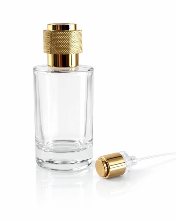 50 ML CYRILL GLASS BOTTLE GOLDEN SELECTION CAP AND PUMP FULL SET