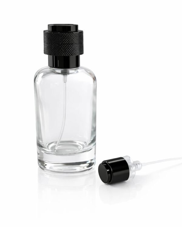 50 ML ZC MONO GLASS BOTTLE BLACK SELECTION CAP AND PUMP FULL SET