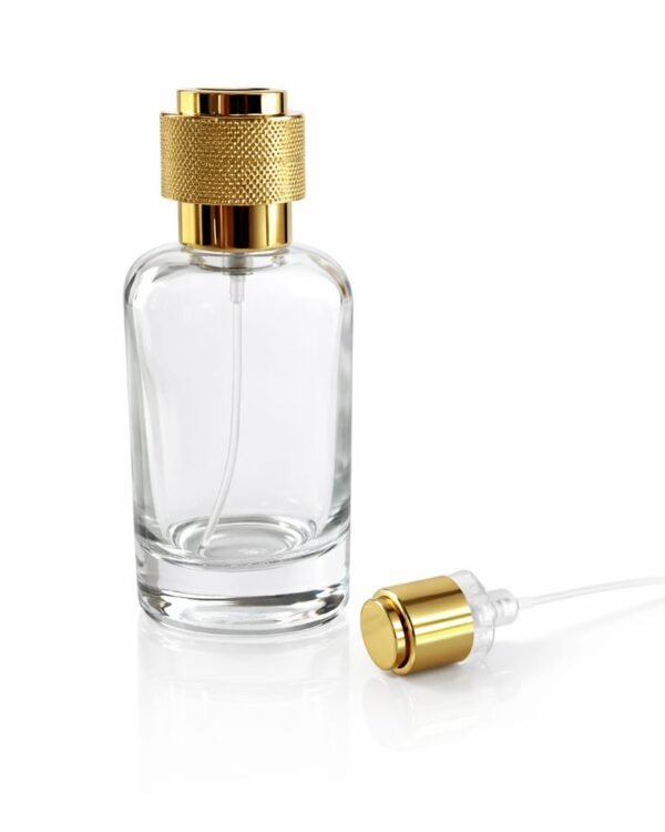 50 ML ZC MONO GLASS BOTTLE GOLDEN SELECTION CAP AND PUMP FULL SET