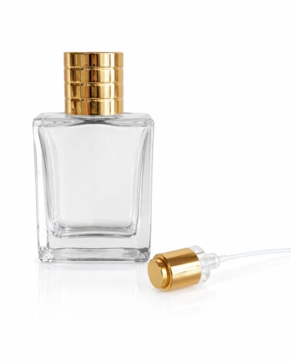 50 ML VICTOR GLASS BOTTLE GOLDEN SUVAGE CAP AND PUMP FULL SET