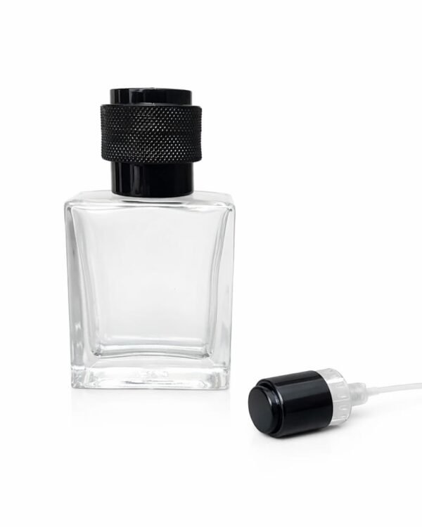 30 ML VICTOR GLASS BOTTLE BLACK SELECTION CAP AND PUMP FULL SET
