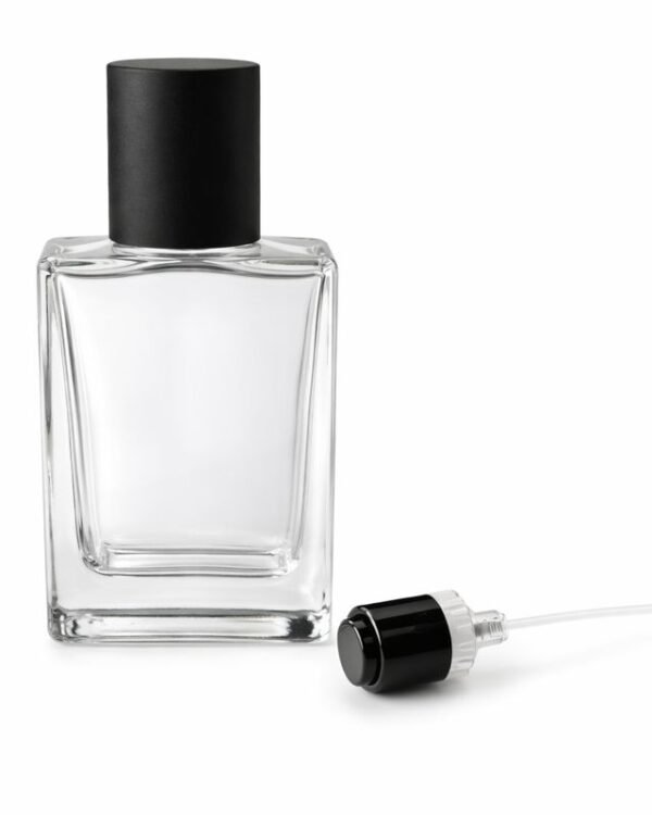 50 ML VICTOR GLASS BOTTLE BLACK MATT BRAND CAP AND PUMP FULL SET