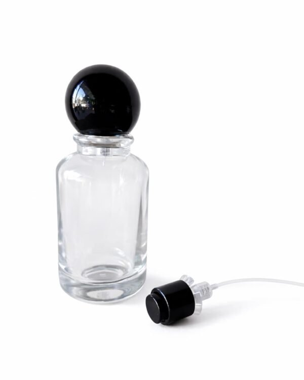 50 ML LV GLASS BOTTLE BLACK BALL CAP AND PUMP FULL SET
