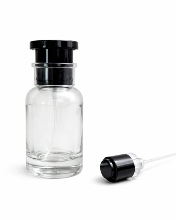 50 ML ZC MONO GLASS BOTTLE LV CAP AND PUMP   LV SET